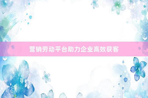 营销劳动平台助力企业高效获客